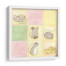 Tic-Tac Ratones En Rosa - June Erica Vess | Cuadro decorativo de Canvas Lab