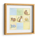 Tic-Tac Gatos En Azul - June Erica Vess | Cuadro decorativo de Canvas Lab