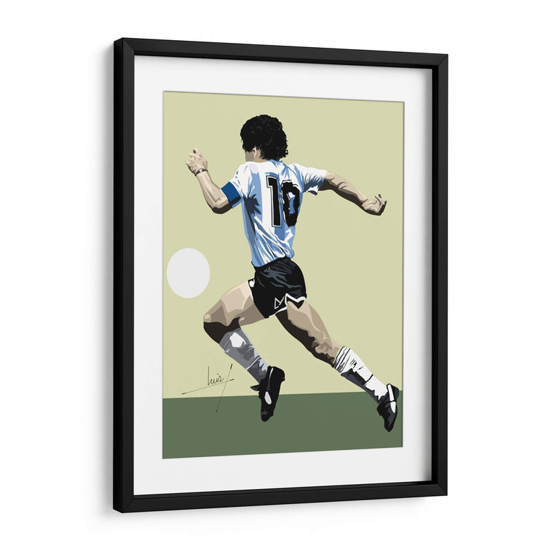 Maradona dominando el balón | Cuadro decorativo de Canvas Lab