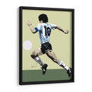 Maradona dominando el balón | Cuadro decorativo de Canvas Lab