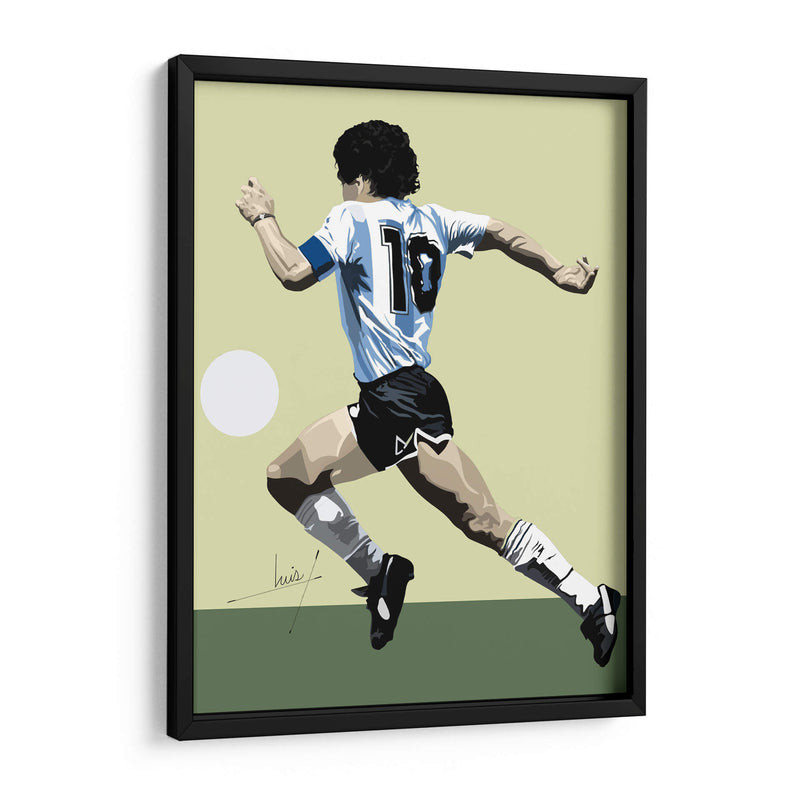 Maradona dominando el balón | Cuadro decorativo de Canvas Lab
