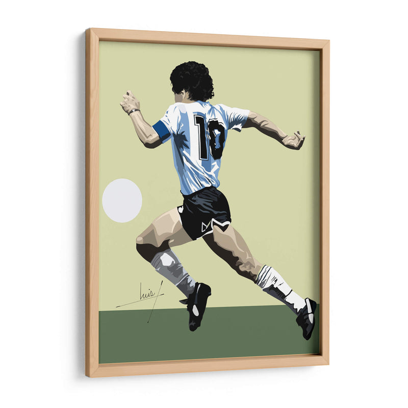 Maradona dominando el balón | Cuadro decorativo de Canvas Lab
