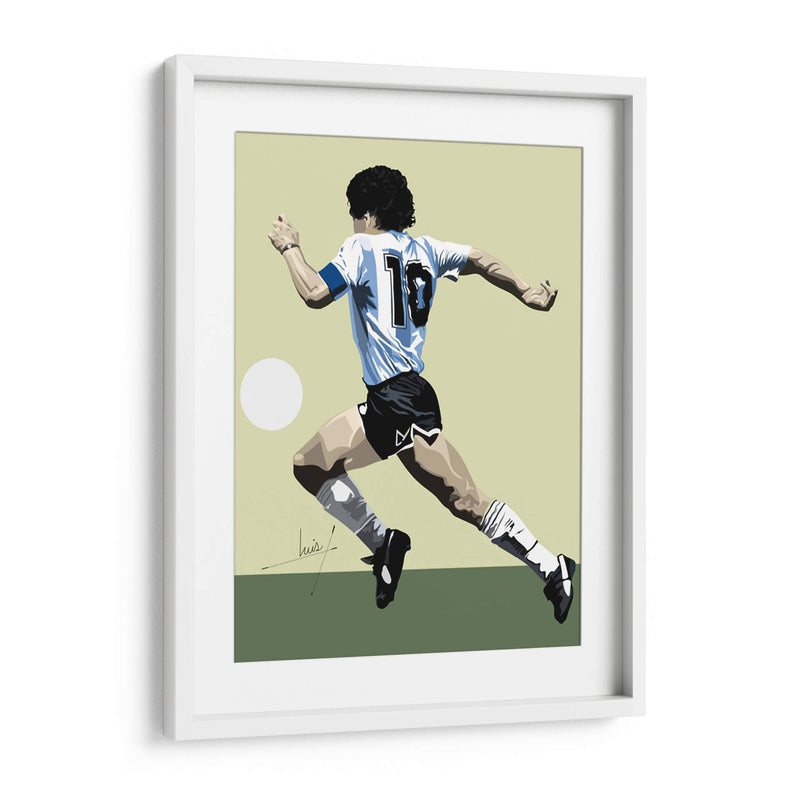 Maradona dominando el balón | Cuadro decorativo de Canvas Lab