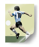 Maradona dominando el balón | Cuadro decorativo de Canvas Lab