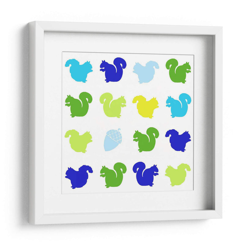 Animal Sudoku En Azul Vi - Chariklia Zarris | Cuadro decorativo de Canvas Lab