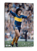 Maradona celebrando en el campo | Cuadro decorativo de Canvas Lab