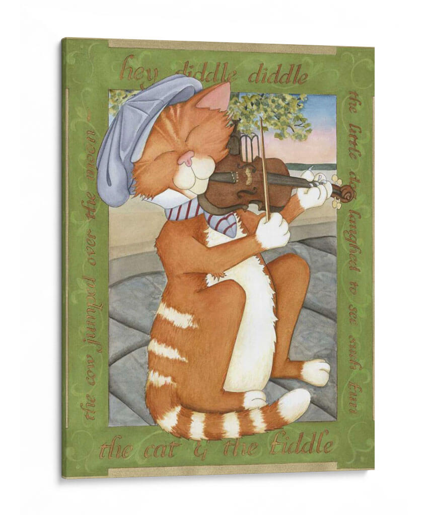 El Gato Y El Violín - Tara Friel | Cuadro decorativo de Canvas Lab