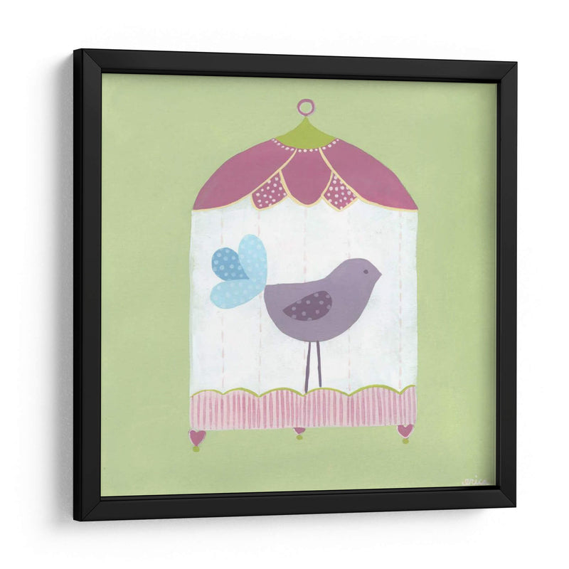 Patchwork Birdcage I - June Erica Vess | Cuadro decorativo de Canvas Lab