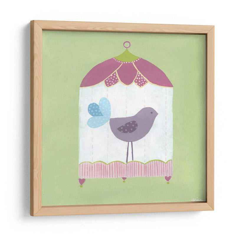 Patchwork Birdcage I - June Erica Vess | Cuadro decorativo de Canvas Lab