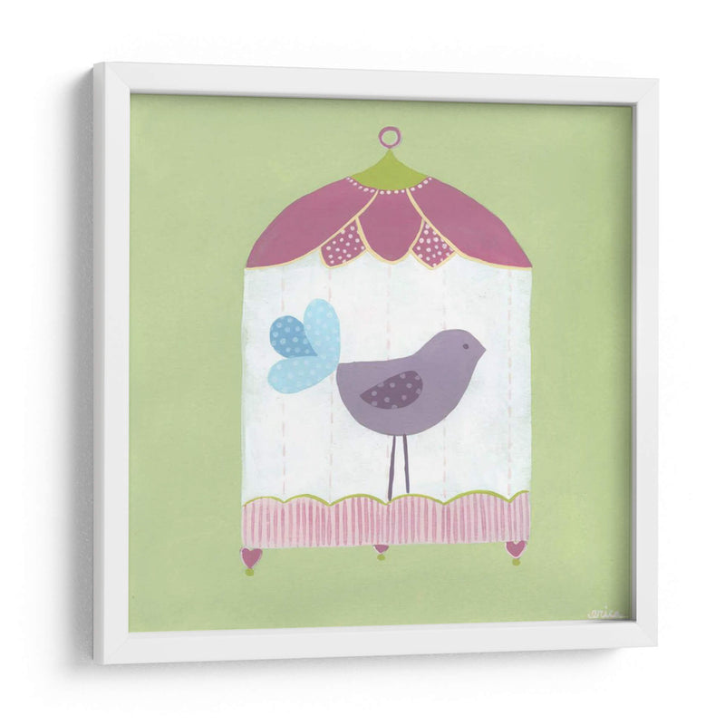 Patchwork Birdcage I - June Erica Vess | Cuadro decorativo de Canvas Lab