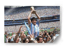 Maradona levantando la copa del mundo | Cuadro decorativo de Canvas Lab