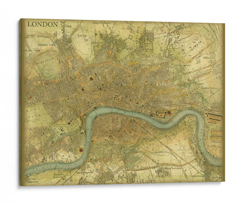 Mapa De Londres - Vision Studio | Cuadro decorativo de Canvas Lab