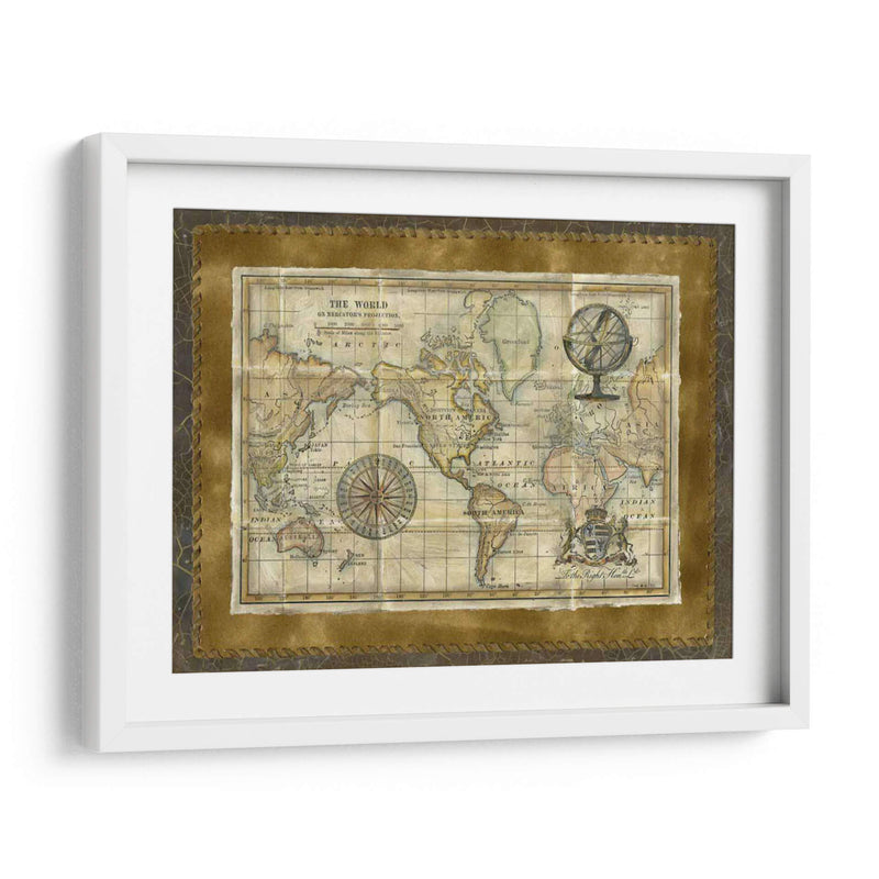 Mapa Del Mundo Antiguo - Vision Studio | Cuadro decorativo de Canvas Lab