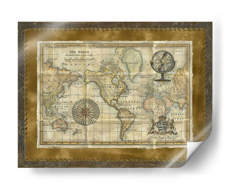 Mapa Del Mundo Antiguo - Vision Studio | Cuadro decorativo de Canvas Lab