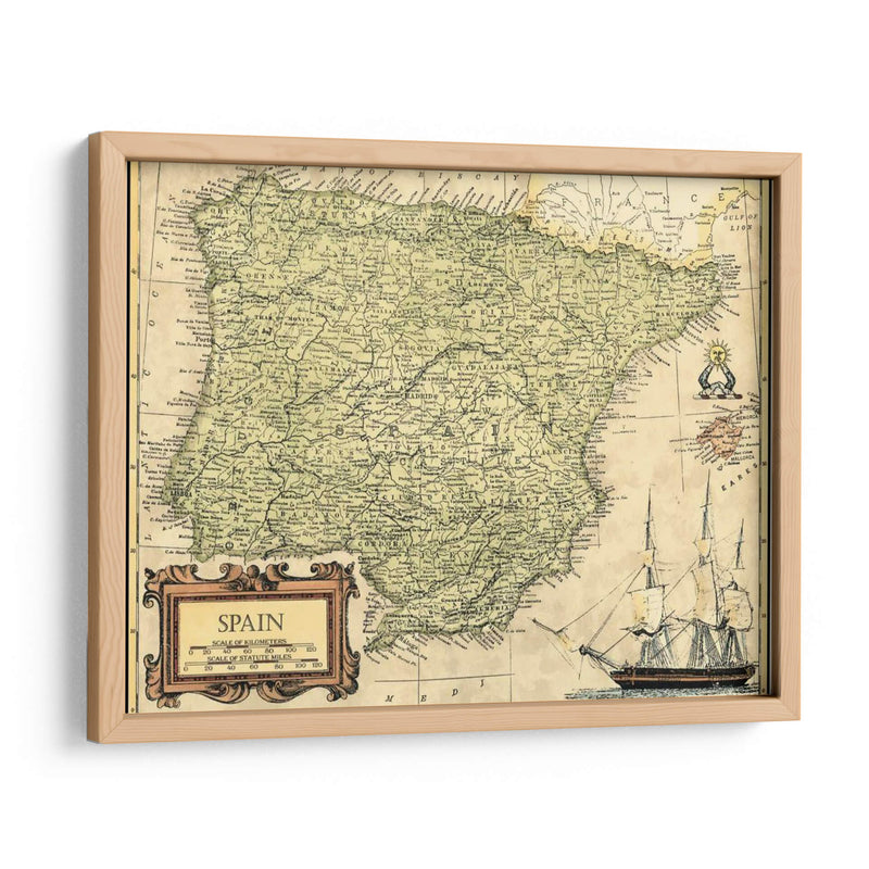 Mapa De España - Vision Studio | Cuadro decorativo de Canvas Lab