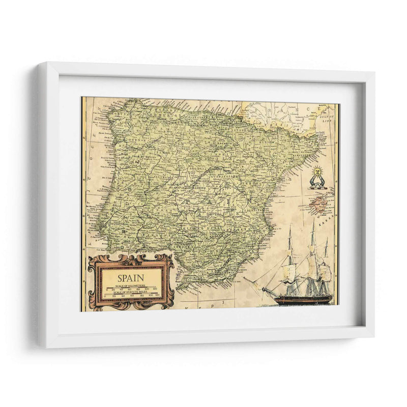 Mapa De España - Vision Studio | Cuadro decorativo de Canvas Lab