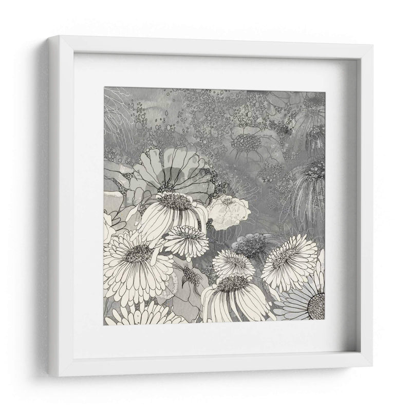 Flores En Gris Ii - Ingrid Blixt | Cuadro decorativo de Canvas Lab