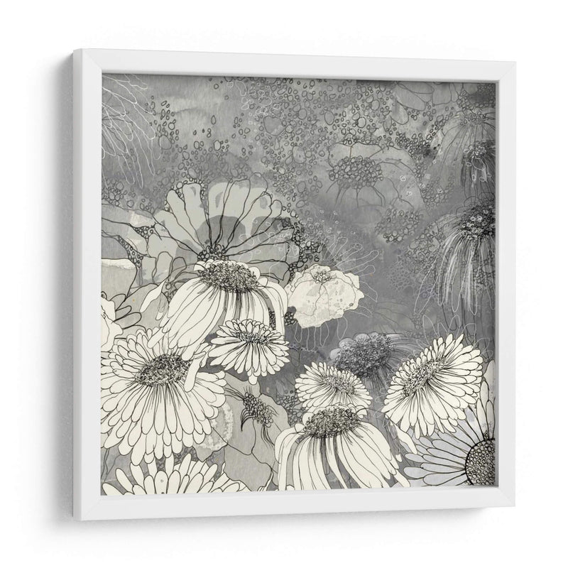 Flores En Gris Ii - Ingrid Blixt | Cuadro decorativo de Canvas Lab