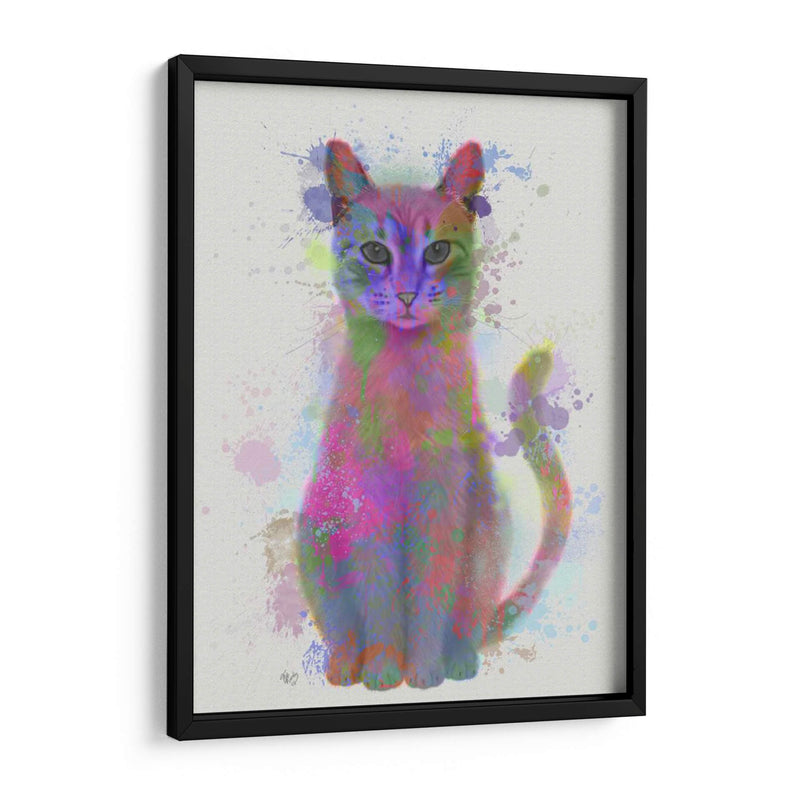 Cat Rainbow Splash 4 - Fab Funky | Cuadro decorativo de Canvas Lab