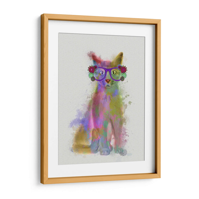 Cat Rainbow Splash 5 - Fab Funky | Cuadro decorativo de Canvas Lab