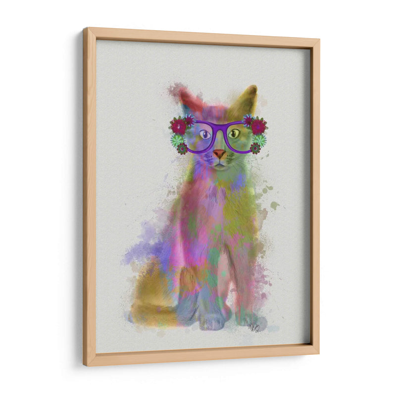 Cat Rainbow Splash 5 - Fab Funky | Cuadro decorativo de Canvas Lab