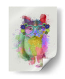 Cat Rainbow Splash 6 - Fab Funky | Cuadro decorativo de Canvas Lab