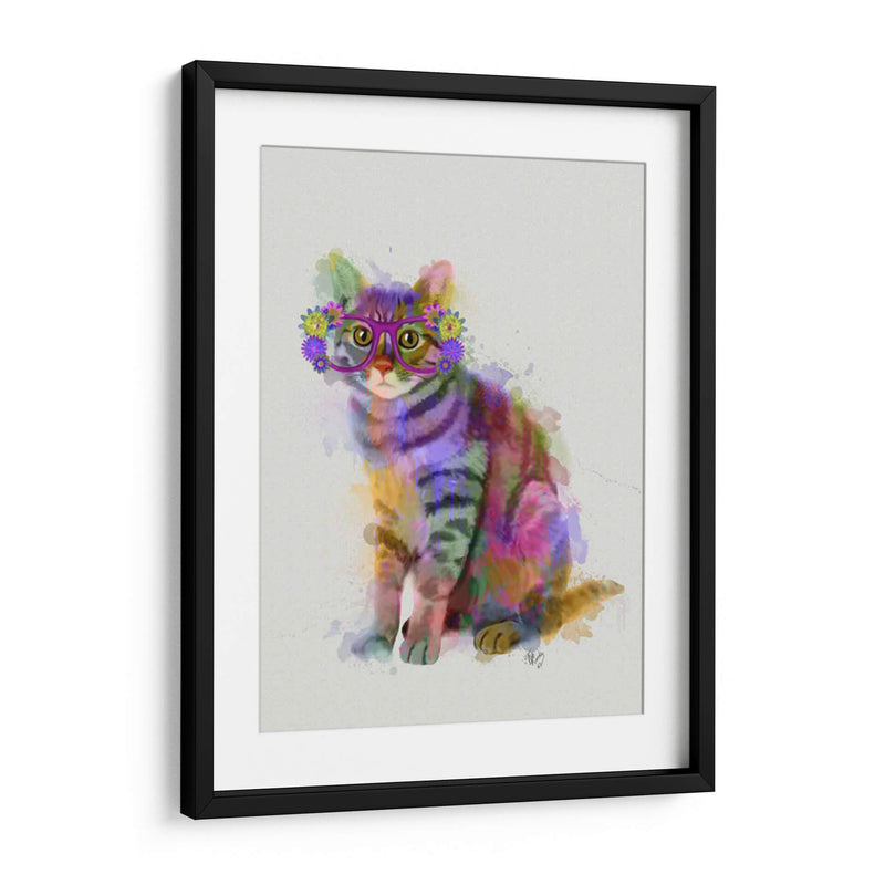 Cat Rainbow Splash 7 - Fab Funky | Cuadro decorativo de Canvas Lab