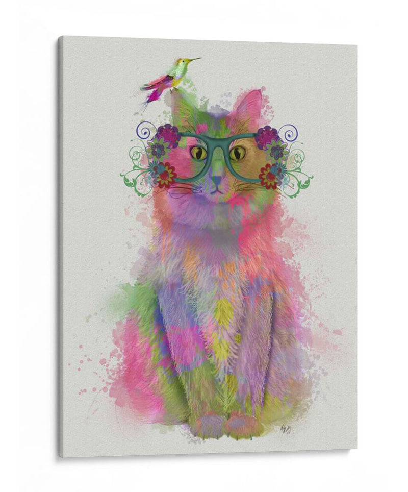 Cat Rainbow Splash 8 - Fab Funky | Cuadro decorativo de Canvas Lab