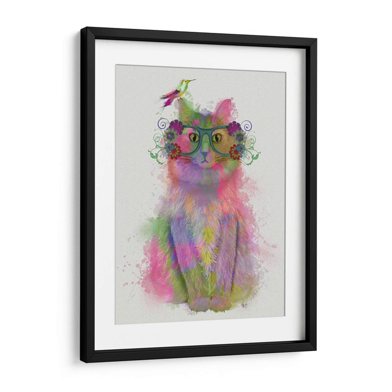 Cat Rainbow Splash 8 - Fab Funky | Cuadro decorativo de Canvas Lab