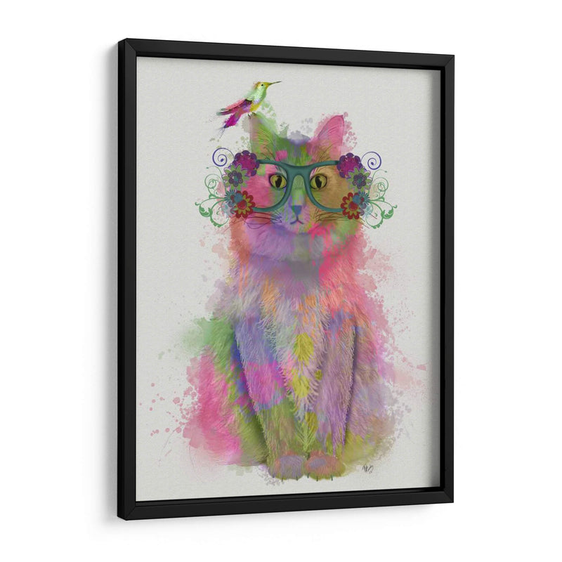 Cat Rainbow Splash 8 - Fab Funky | Cuadro decorativo de Canvas Lab