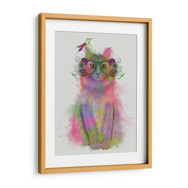 Cat Rainbow Splash 8 - Fab Funky | Cuadro decorativo de Canvas Lab