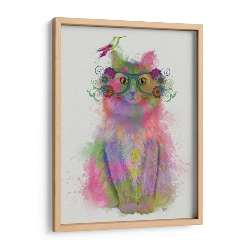 Cat Rainbow Splash 8 - Fab Funky | Cuadro decorativo de Canvas Lab