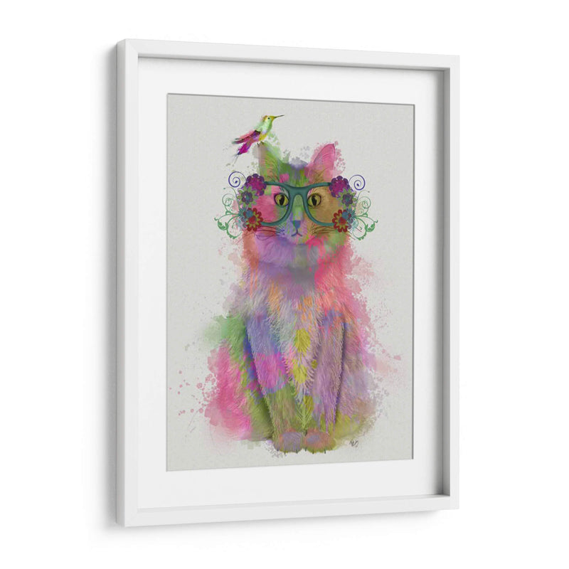 Cat Rainbow Splash 8 - Fab Funky | Cuadro decorativo de Canvas Lab