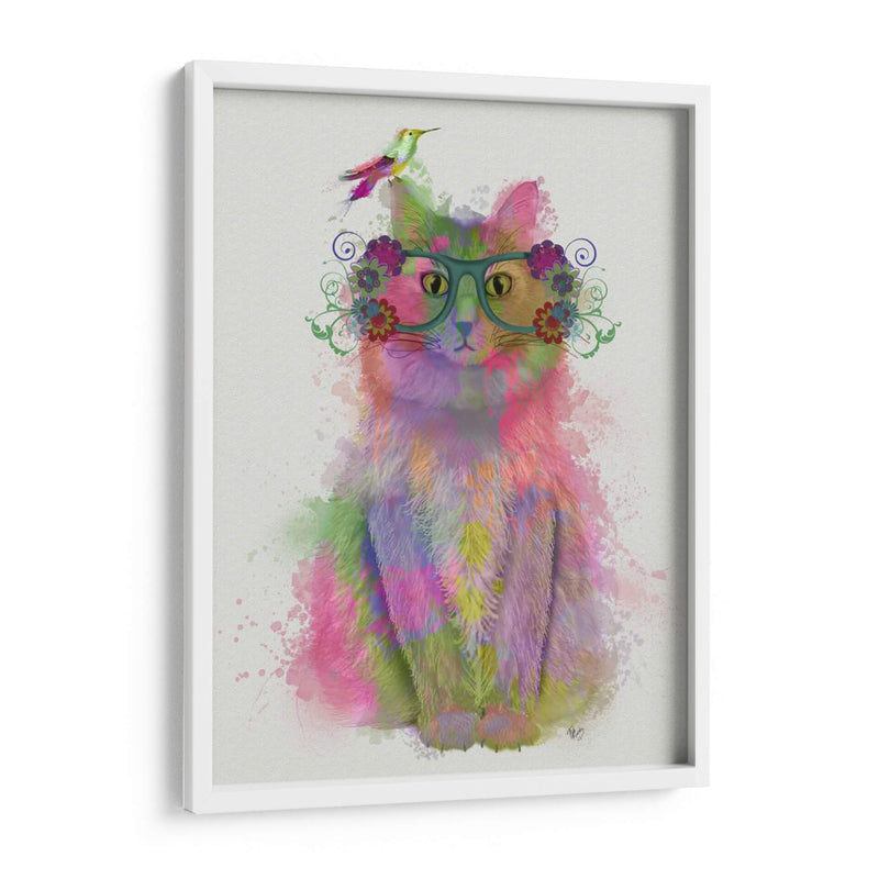 Cat Rainbow Splash 8 - Fab Funky | Cuadro decorativo de Canvas Lab