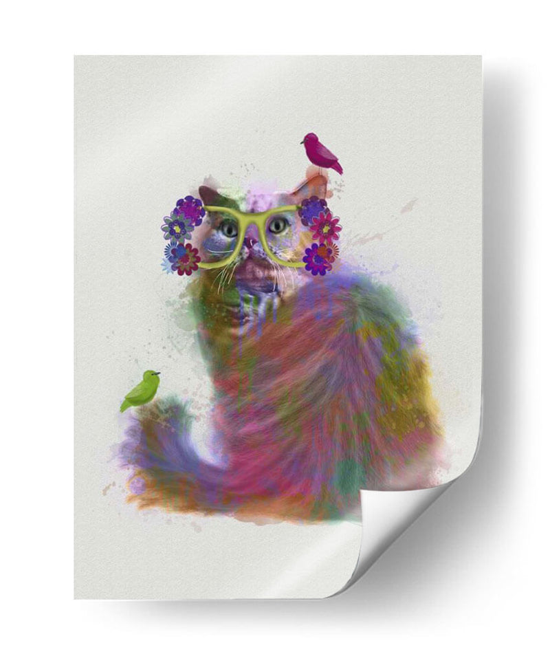 Cat Rainbow Splash 9 - Fab Funky | Cuadro decorativo de Canvas Lab