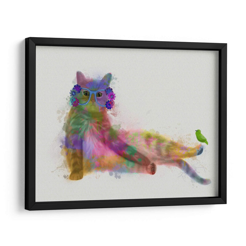 Cat Rainbow Splash 10 - Fab Funky | Cuadro decorativo de Canvas Lab