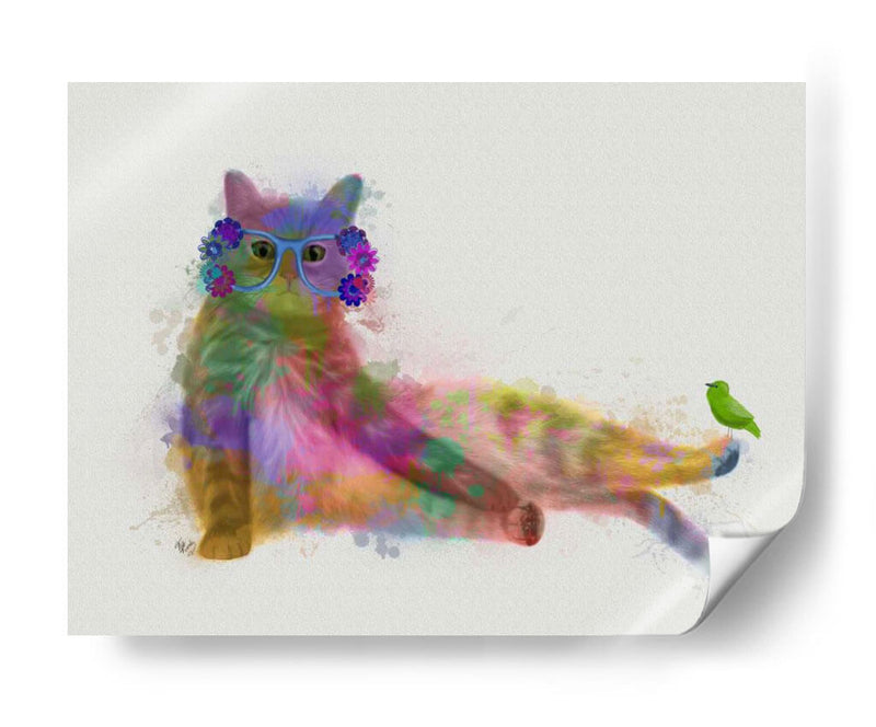 Cat Rainbow Splash 10 - Fab Funky | Cuadro decorativo de Canvas Lab