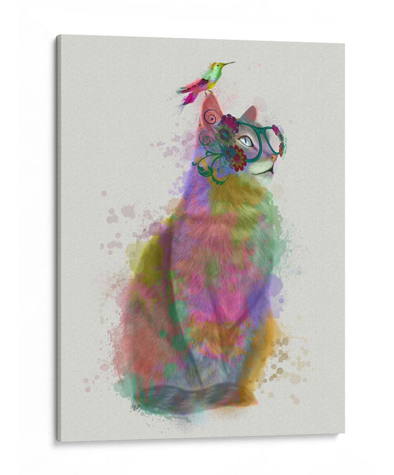 Cat Rainbow Splash 11 - Fab Funky | Cuadro decorativo de Canvas Lab