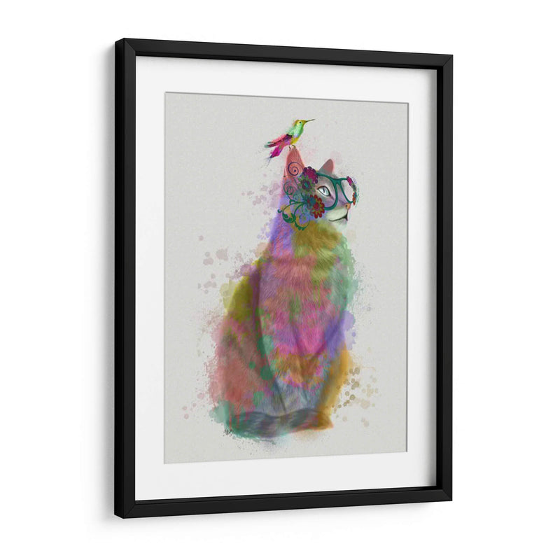 Cat Rainbow Splash 11 - Fab Funky | Cuadro decorativo de Canvas Lab