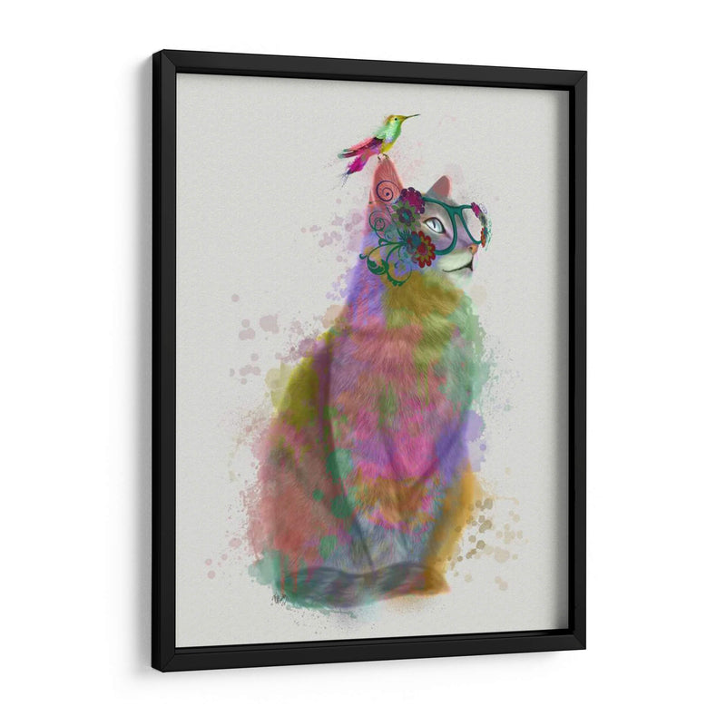 Cat Rainbow Splash 11 - Fab Funky | Cuadro decorativo de Canvas Lab