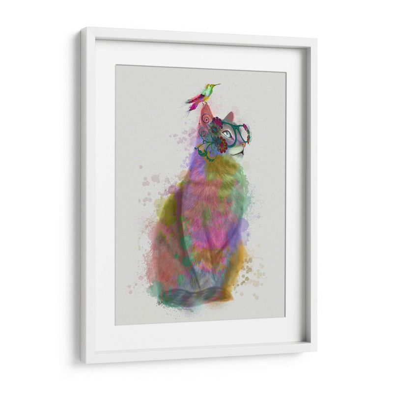 Cat Rainbow Splash 11 - Fab Funky | Cuadro decorativo de Canvas Lab