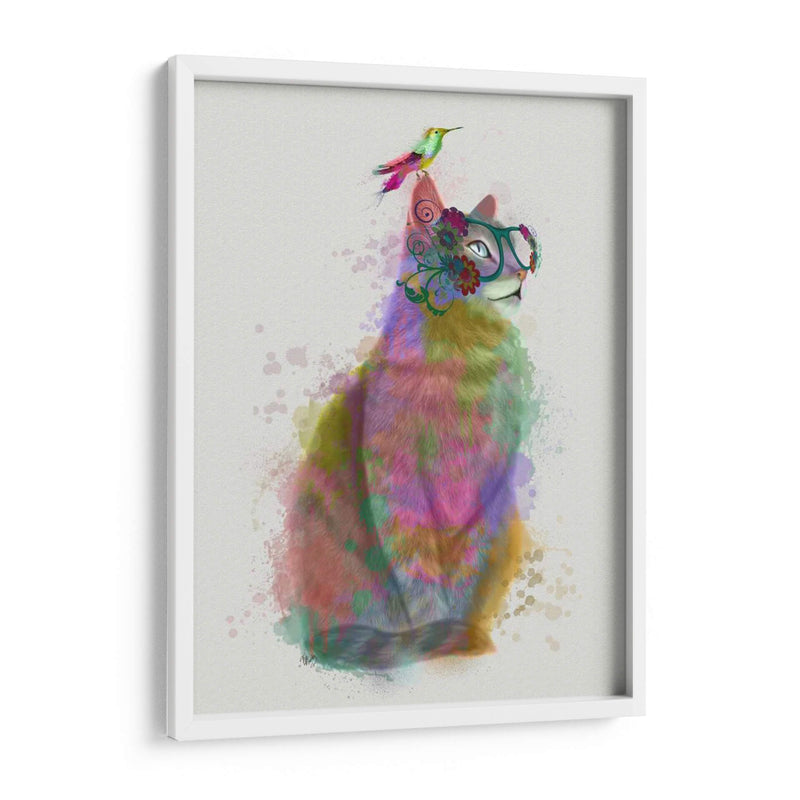 Cat Rainbow Splash 11 - Fab Funky | Cuadro decorativo de Canvas Lab