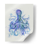 Octopus Rainbow Splash Blue - Fab Funky | Cuadro decorativo de Canvas Lab