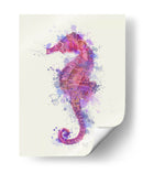 Caballo De Mar Rainbow Splash Pink Y Purple - Fab Funky | Cuadro decorativo de Canvas Lab