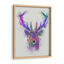 Cabeza De Ciervo 1 Rainbow Splash Pink Y Purple - Fab Funky | Cuadro decorativo de Canvas Lab