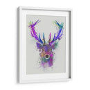 Cabeza De Ciervo 1 Rainbow Splash Pink Y Purple - Fab Funky | Cuadro decorativo de Canvas Lab