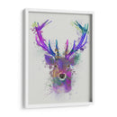 Cabeza De Ciervo 1 Rainbow Splash Pink Y Purple - Fab Funky | Cuadro decorativo de Canvas Lab
