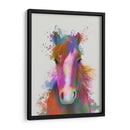 Retrato De Caballo 2 Splash Del Arco Iris - Fab Funky | Cuadro decorativo de Canvas Lab