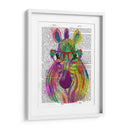 Splash De Cebra Arco Iris 1 - Fab Funky | Cuadro decorativo de Canvas Lab