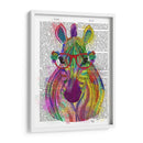 Splash De Cebra Arco Iris 1 - Fab Funky | Cuadro decorativo de Canvas Lab
